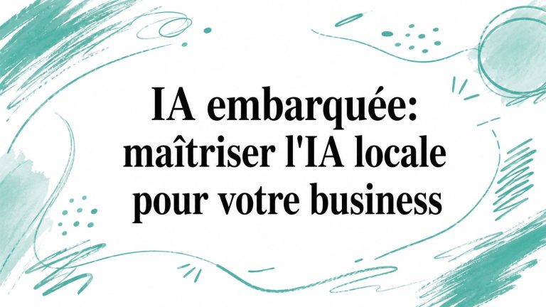 IA embarquée: maîtriser l&rsquo;IA locale pour votre business