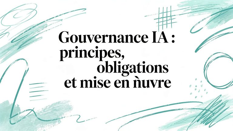 Gouvernance IA : principes, obligations et mise