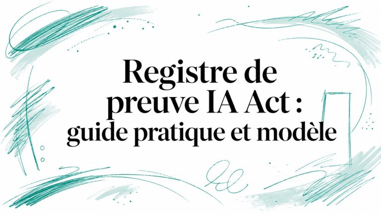 Registre de preuve IA Act : guide pratique et modèle